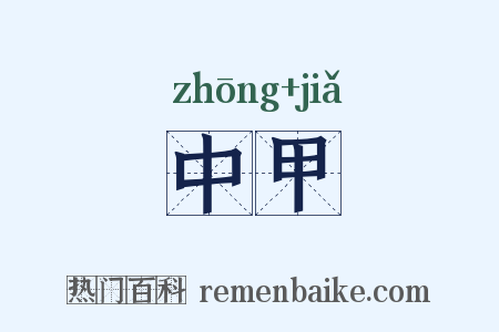 中甲是什么意思的图片